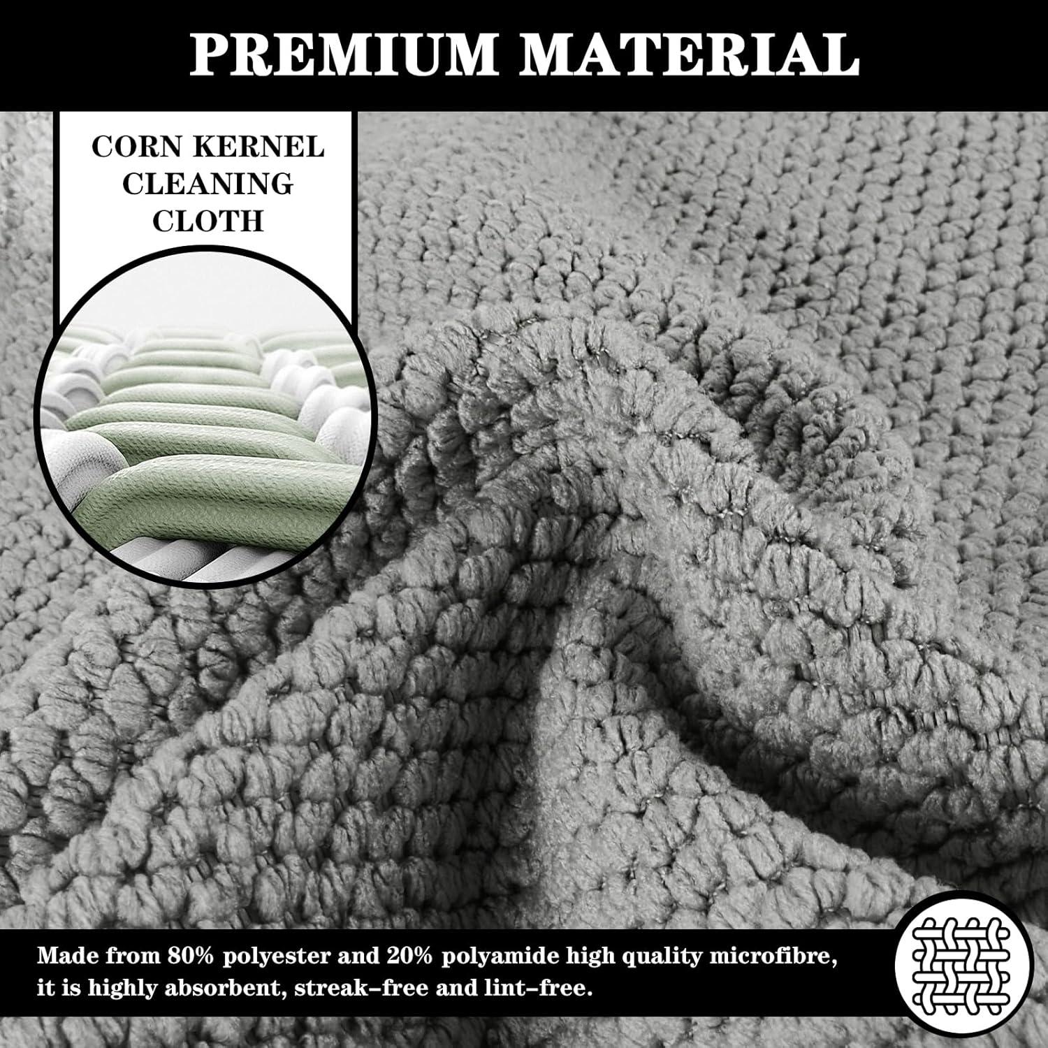 Mikrofaser Spüllappen Küchentücher 10er Pack Grau 30x30cm