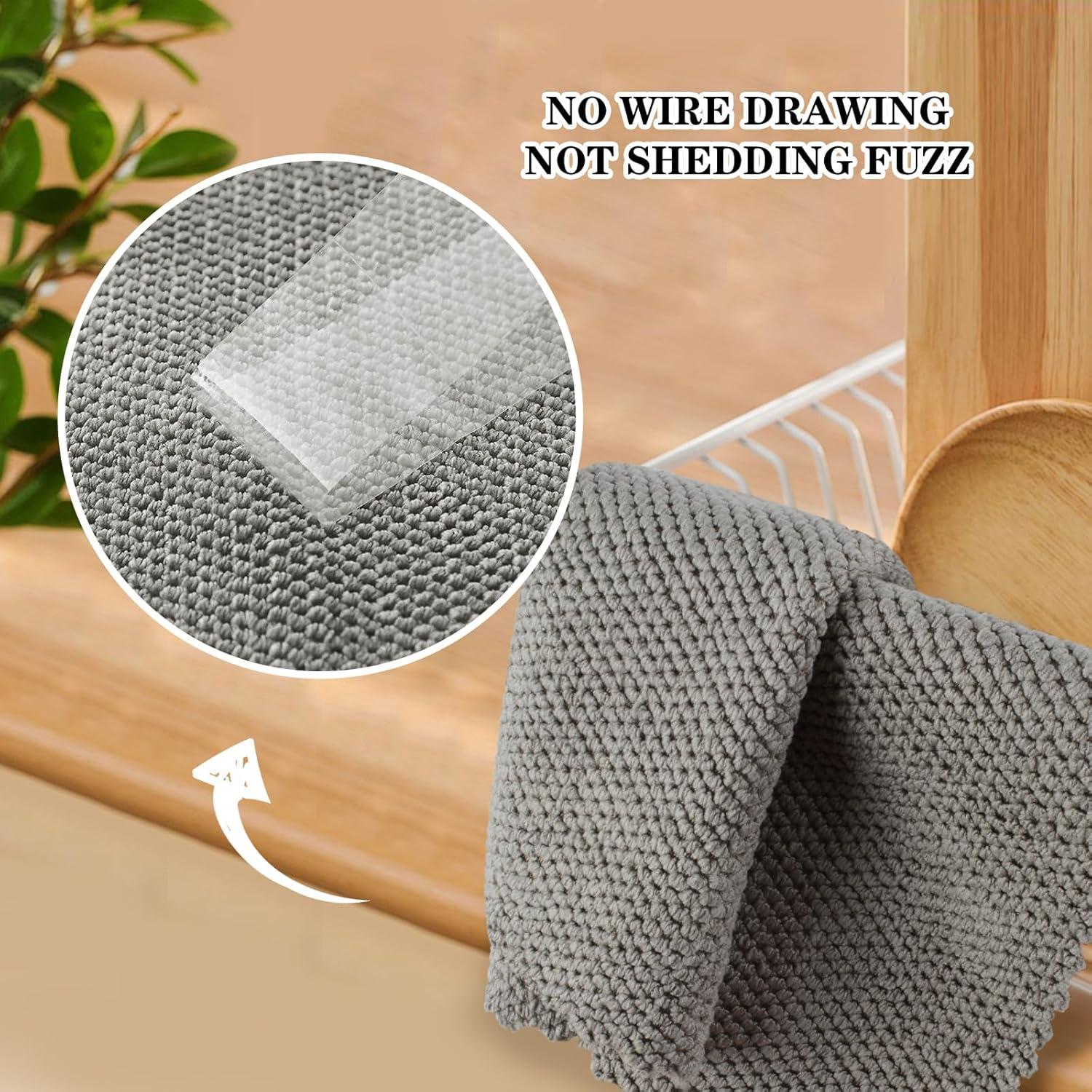 Mikrofaser Spüllappen 30 x 30 cm Grau 10 Stück fusselfrei & saugfähig