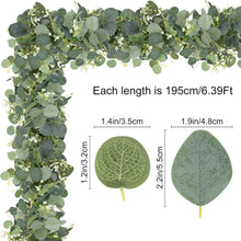 Künstliche Eukalyptus Girlande 1,95m - 2 Stück - Hochzeit