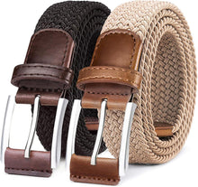 Elastischer Flechtgürtel Stoff Stretch 35mm 110cm 2er-Pack
