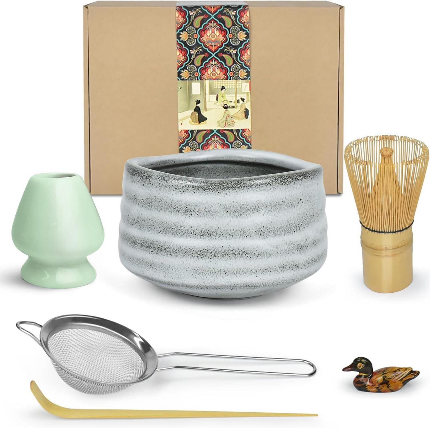 Japanisches Matcha-Zeremonie-Set mit Schale & Zubehör