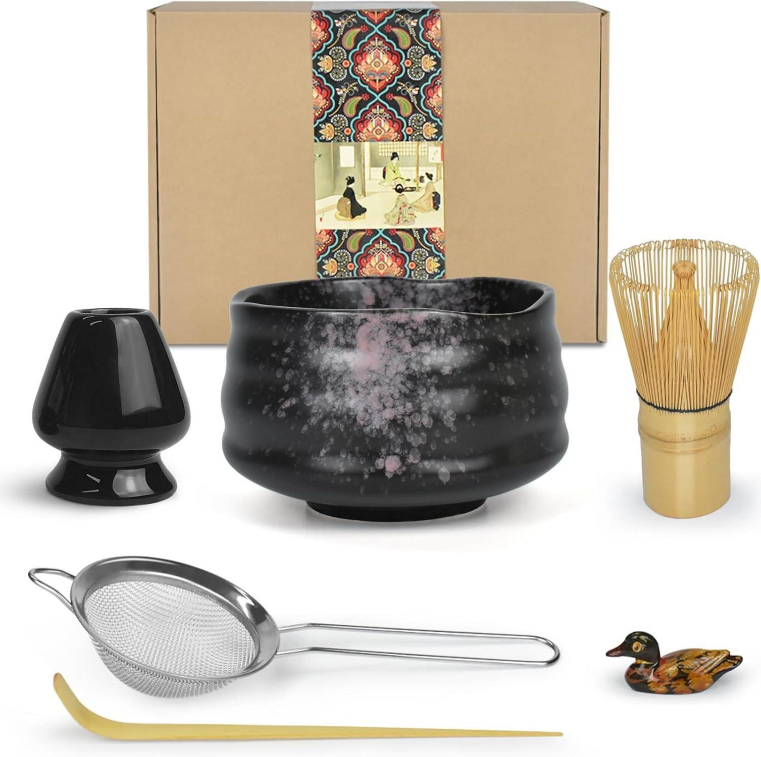 Traditionelles Matcha Tee Zeremonie Set für japanische Usucha Koicha
