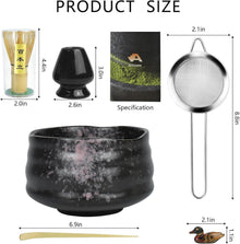 Japanisches Matcha Zeremonie Set mit Bambus Schneebesen