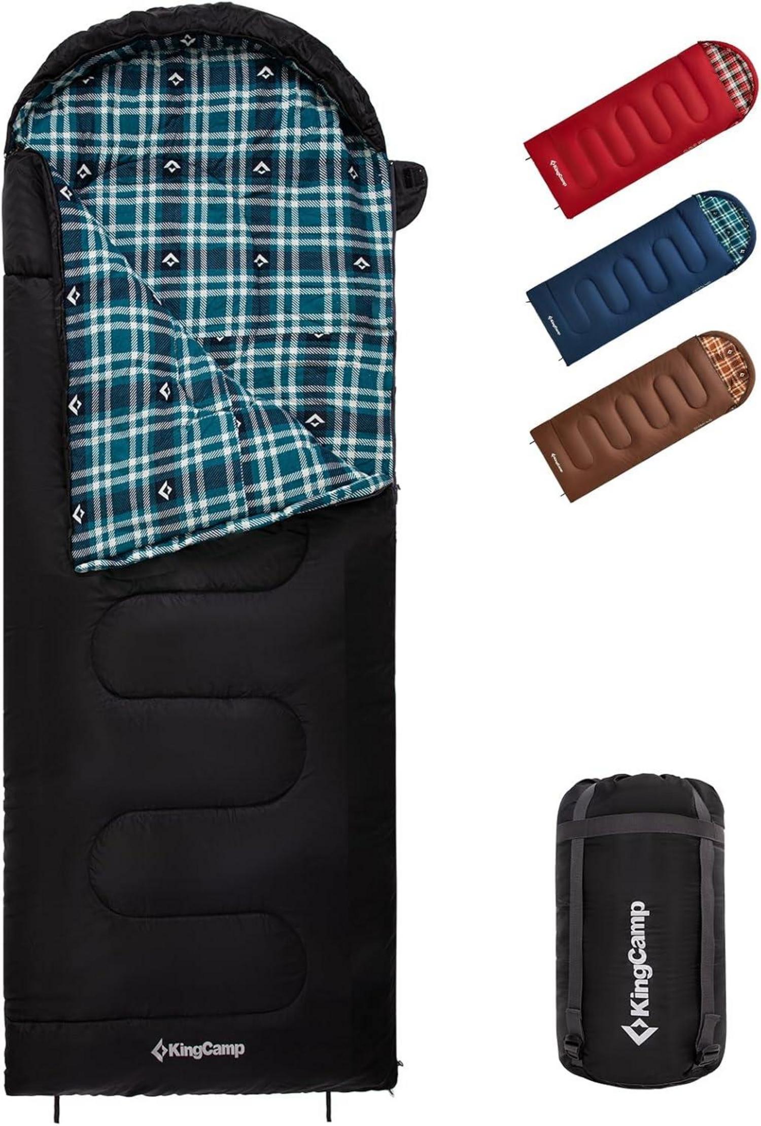 Winterschlafsack Outdoor 3-4 Jahreszeiten Camping 400g Schwarz