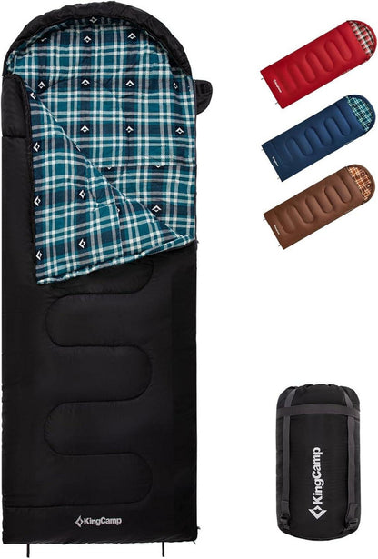 Winterschlafsack Outdoor 3-4 Jahreszeiten Camping 400g Schwarz