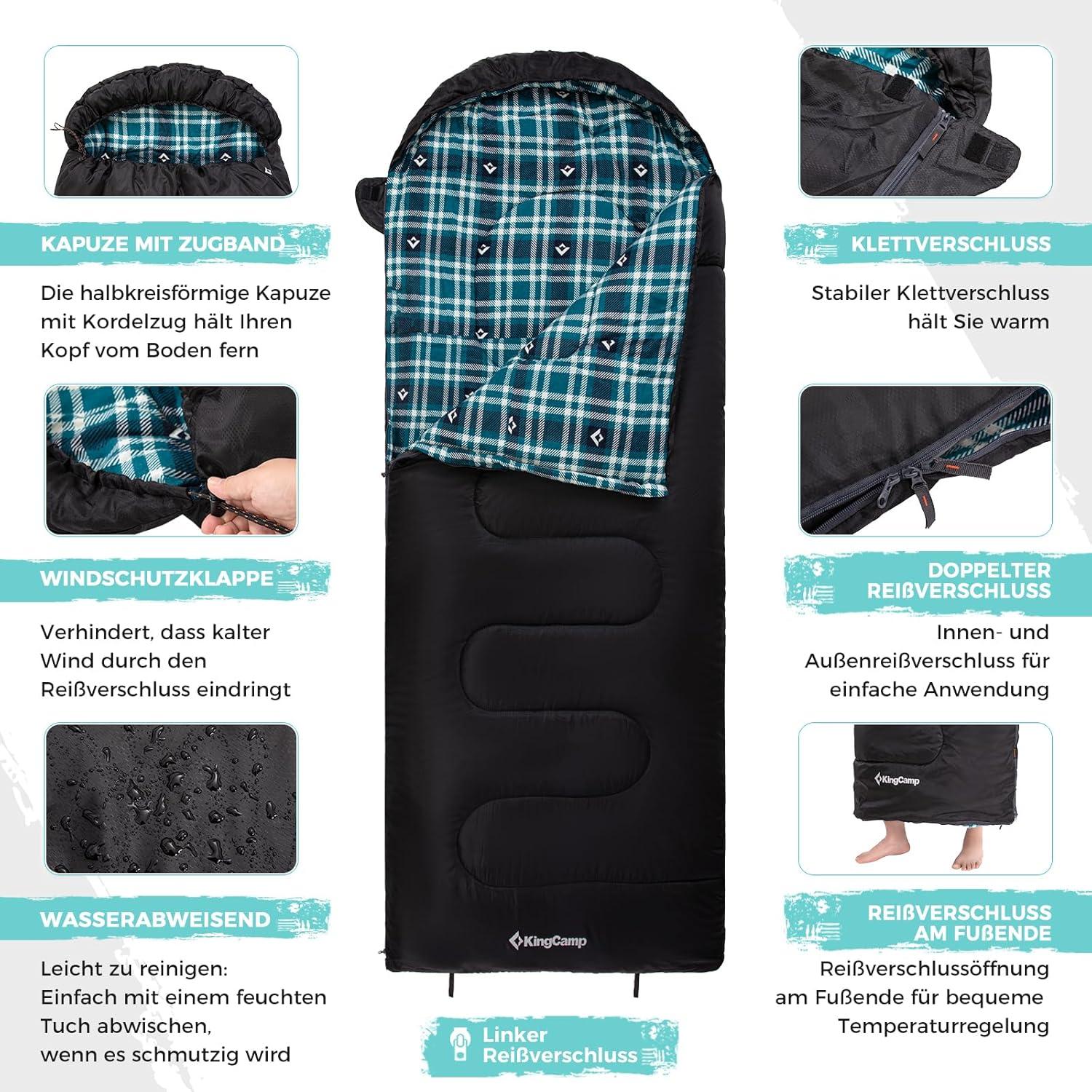 Outdoor Schlafsack 400g Füllung Erwachsene Camping Deckenschlafsack