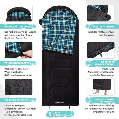 Outdoor Schlafsack 400g Füllung Erwachsene Camping Deckenschlafsack