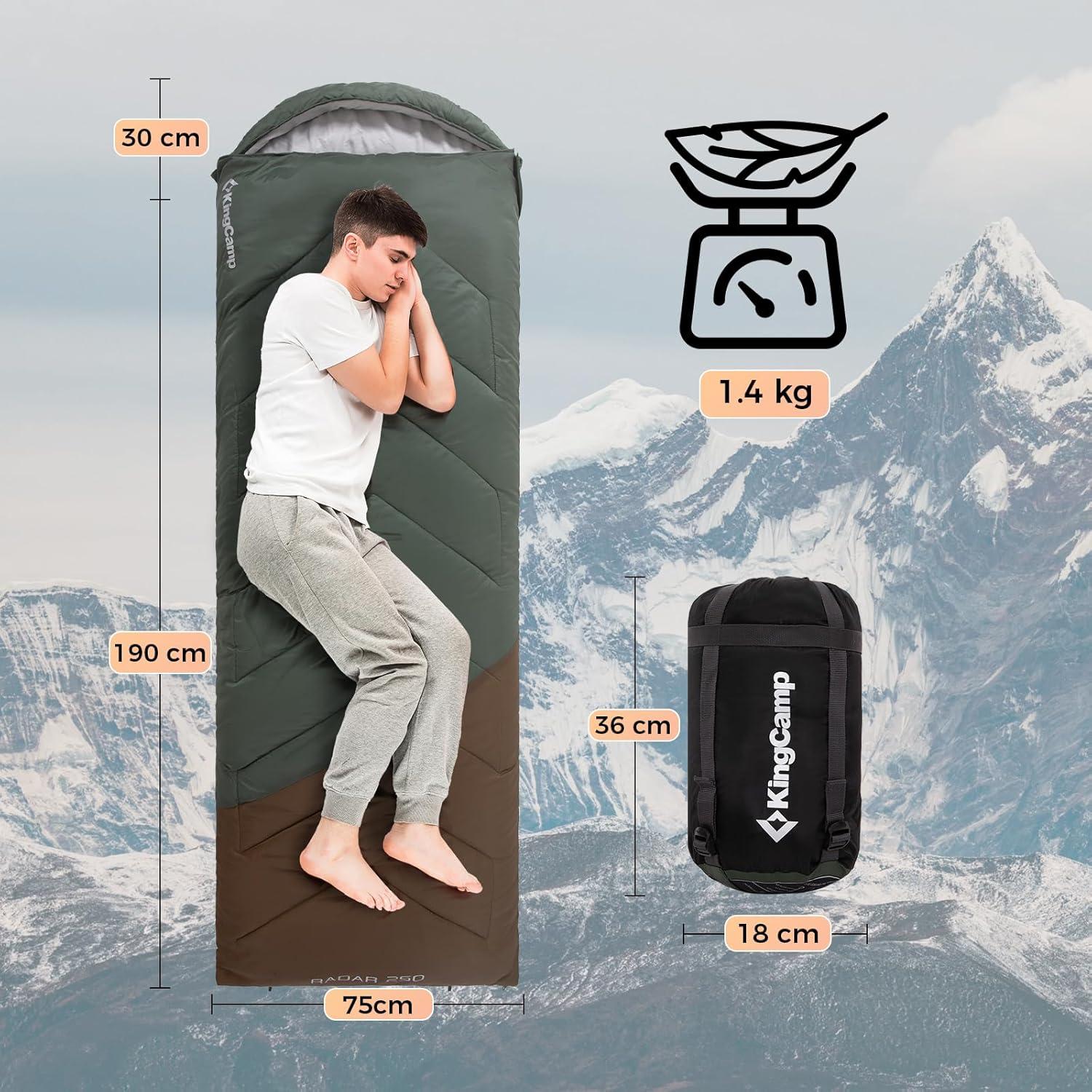 Ultraleichter Camping Schlafsack 3-4 Jahreszeiten Erwachsene