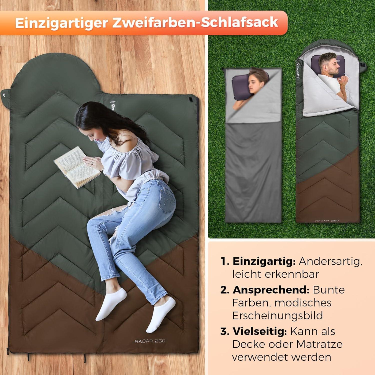 Schlafsack Deckenschlafsack Camping Outdoor 3-4 Jahreszeiten
