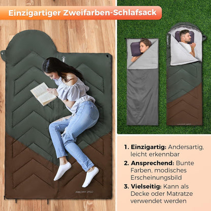 Schlafsack Deckenschlafsack Camping Outdoor 3-4 Jahreszeiten