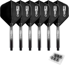 Dart Flight Schäfte Set 12 O Ringe Metall PC Zubehör 6er-Set 48mm