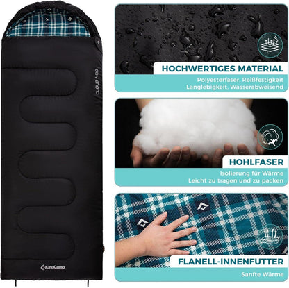 Deckenschlafsack für Erwachsene mit 400g Füllung, 3-4
