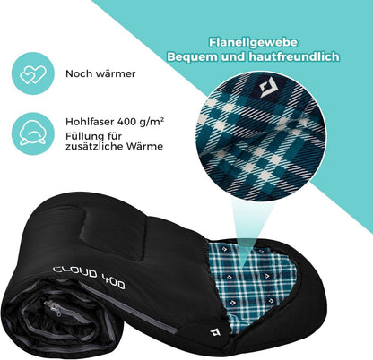 Schlafsack Outdoor Deckenschlafsack 400g Füllung 4 Jahreszeiten
