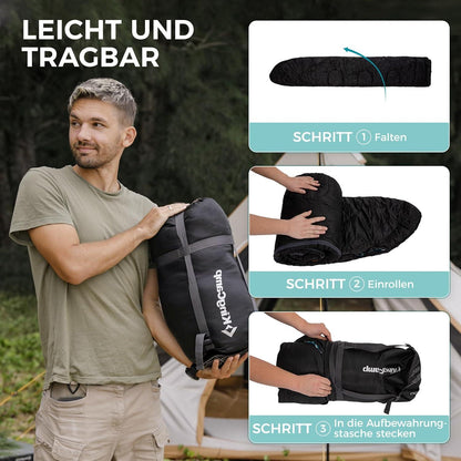 KingCamp Deckenschlafsack Outdoor Camping Schlafsack 3-4 Jahreszeiten 400g