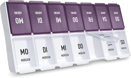 Tablettenbox 7 Tage Morgens Abends Große Fächer Vitamine
