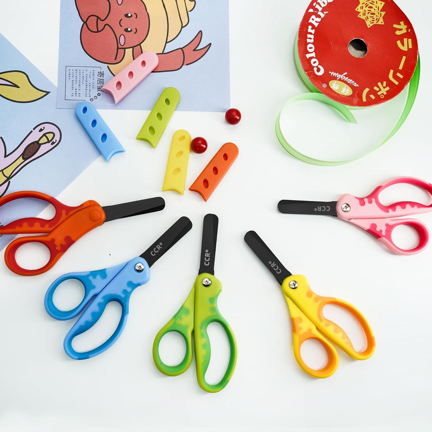 Kinderschere Set 5er Sicherheitsschere Vorschulschere 13,5 cm Mehrfarbig