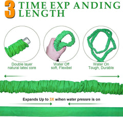 Gartenschlauch Flexibel 30m mit 8 Sprühmustern und Adapter