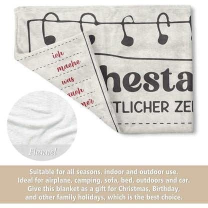 Ruhestand Geschenk Decke Wochenplan für Rentner 150x130 cm