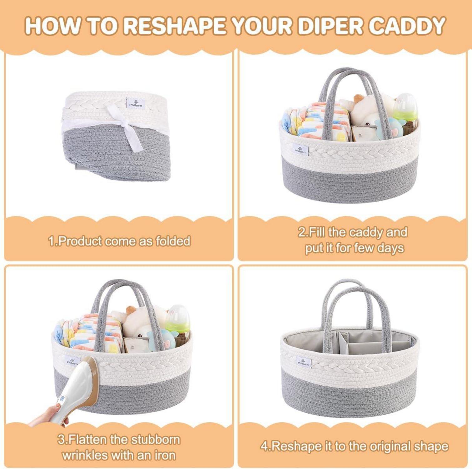 Baby Windel Caddy Organizer mit Wechselbaren