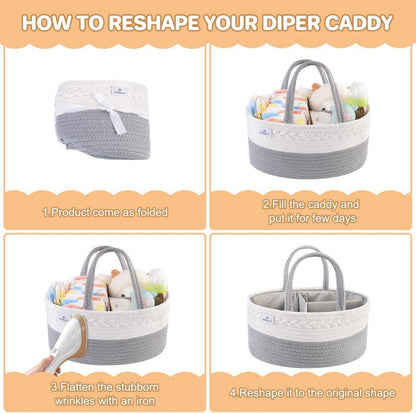 Baby Windel Caddy Organizer mit Wechselbaren