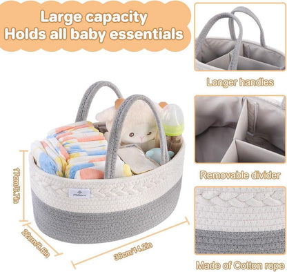 Baby Windel Organizer Caddy mit Wechselbaren Fächern und Griffe