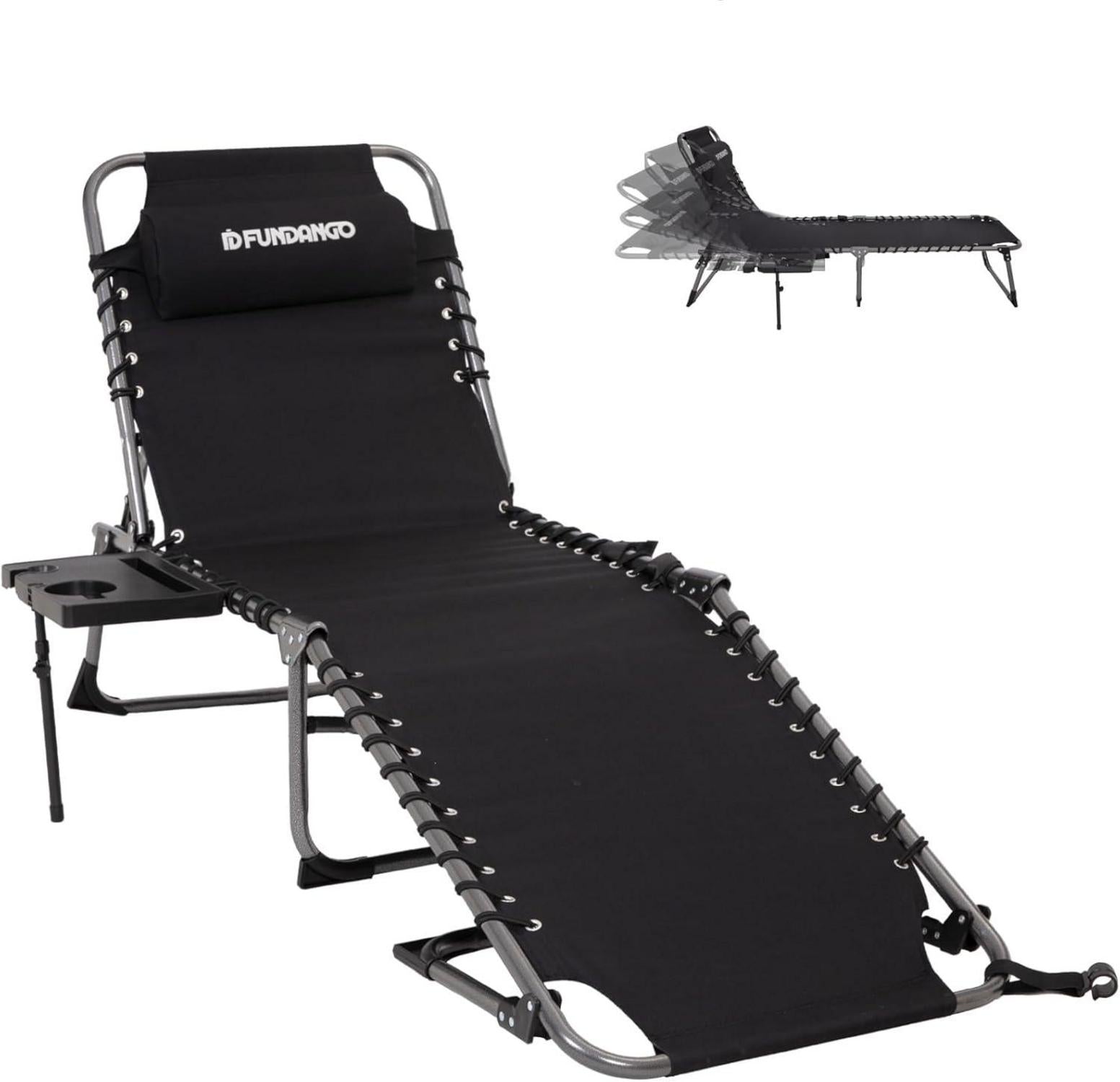 Klappbare Sonnenliege mit 5-fach verstellbarer Rückenlehne und