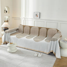 Sofaüberwurf Chenille 180x340cm – 3-Sitzer, Khaki