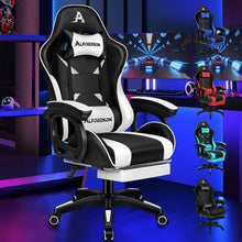 Gamingstuhl mit Massage, Fußstütze, 150° verstellbare Rückenlehne