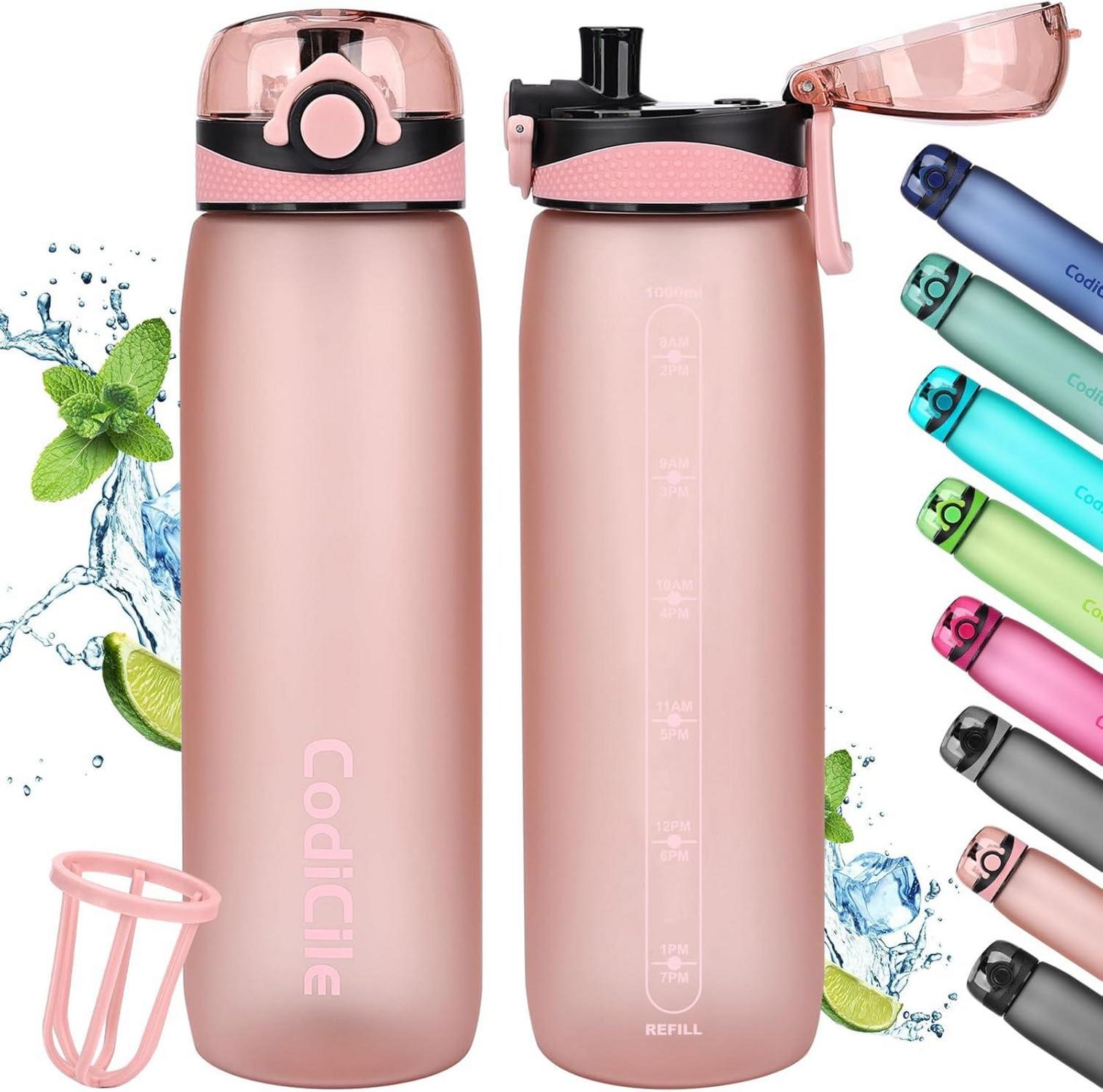 Sport Trinkflasche 1L BPA-frei mit Filter, Auslaufsicher