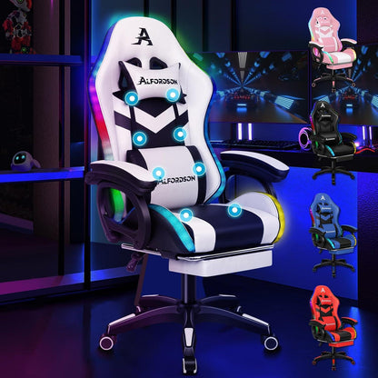 Ergonomischer Gamer Stuhl mit Massagefunktion