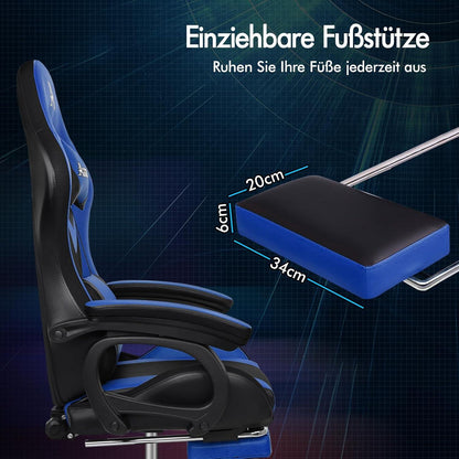 Gaming Stuhl mit 8-Punkt Massage, RGB