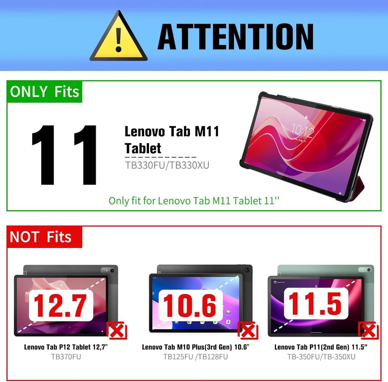 DLveer Lenovo Tab M11 11 Zoll Hülle - Smart Schutzhülle mit
