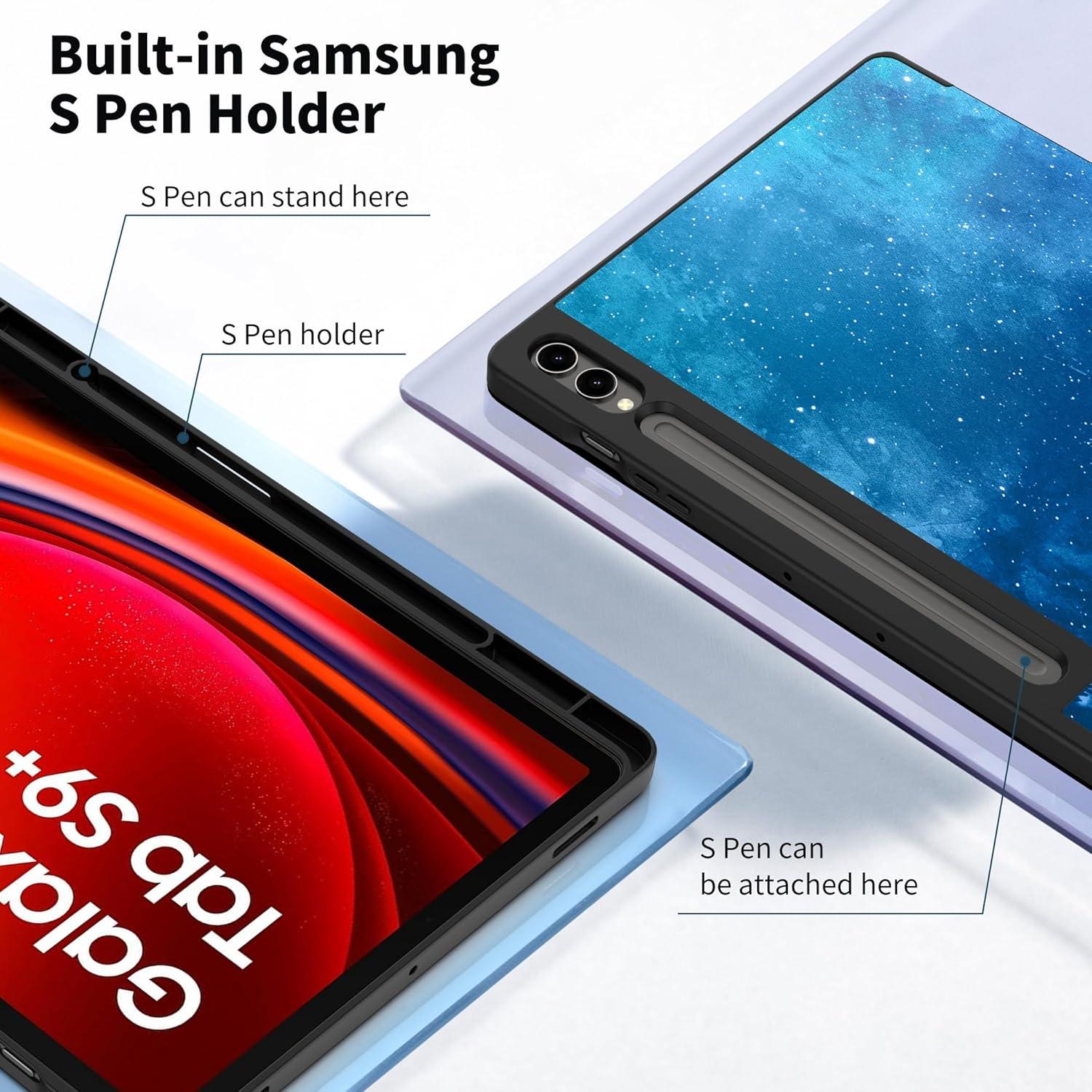 Hülle für Samsung Galaxy Tab S9 FE+ Plus/S9 Plus 12,4 Zoll 2023