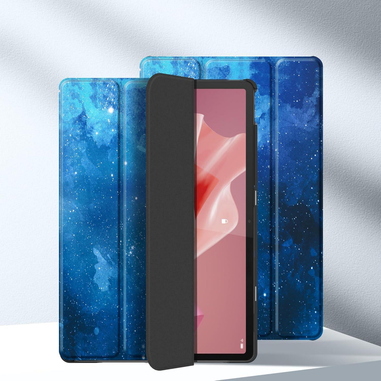 EasyAcc Hülle für Lenovo Tab P12 2023, 12,7 Zoll, Blau Sterne