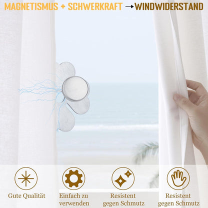 8er Set Magnetische Tischdeckenbeschwerer Edelstahl Tischdeckenklammern Blattmuster