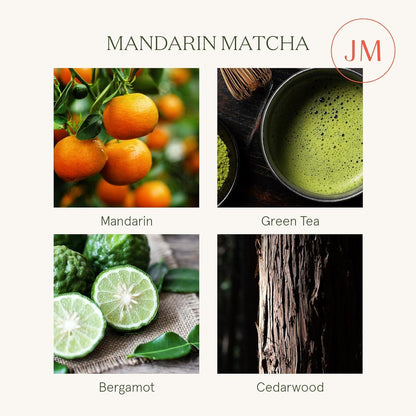 Mandarine-Matcha Duftkerze 2-Docht-Soja-Kerze 340g Luxus Aroma-Geschenk