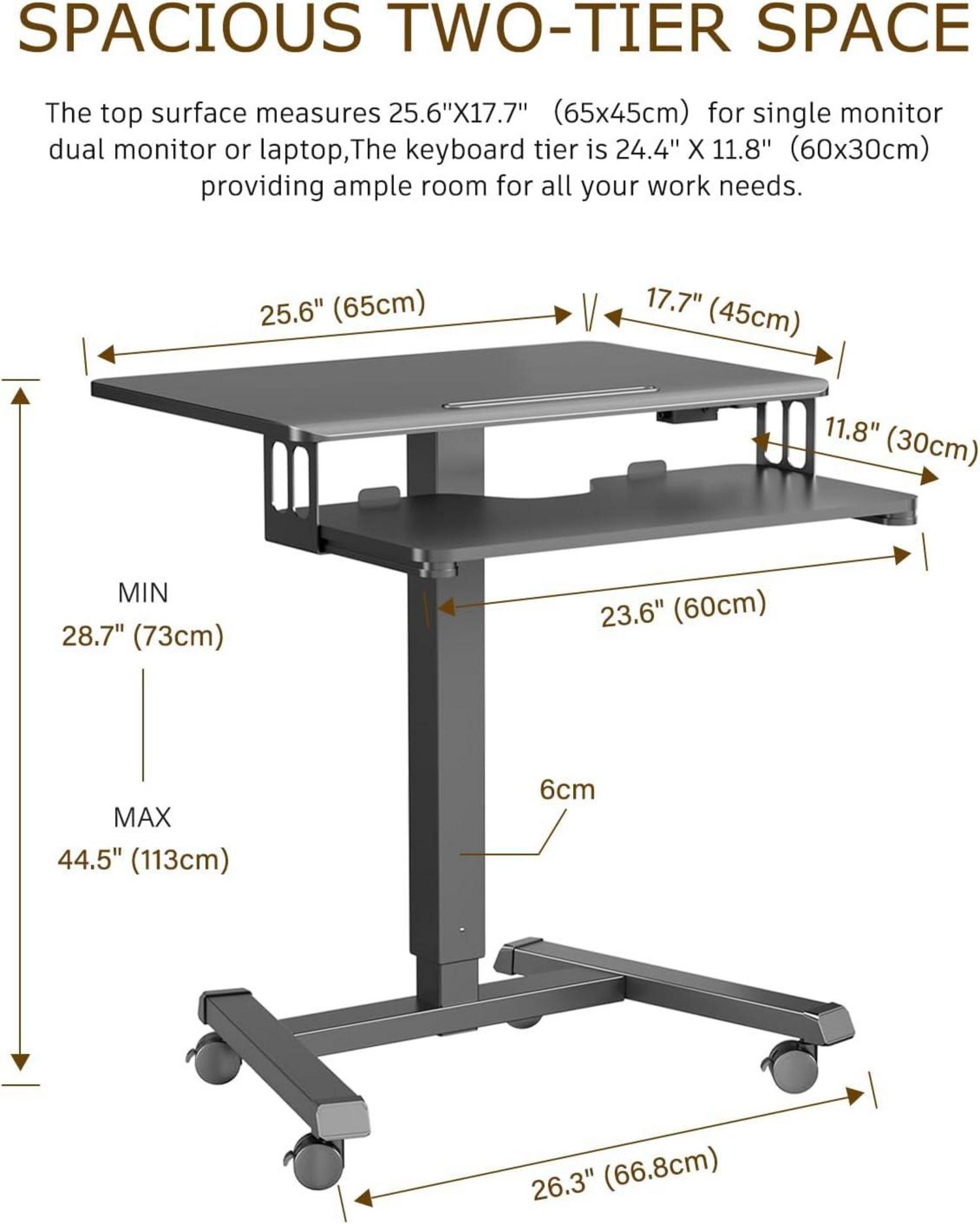 Höhenverstellbarer Stehpult Laptoptisch 65x45cm