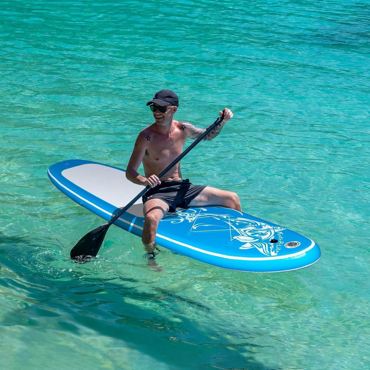 Aufblasbares SUP Board Ultra Light 320cm Wide Stable mit Zubehör Blau