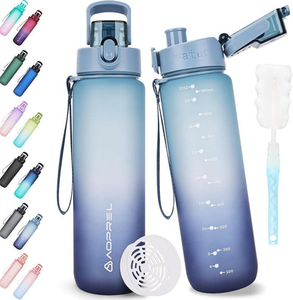 AOPREL Trinkflasche 1 Liter BPA-frei Tritan Kohlensäure geeignet