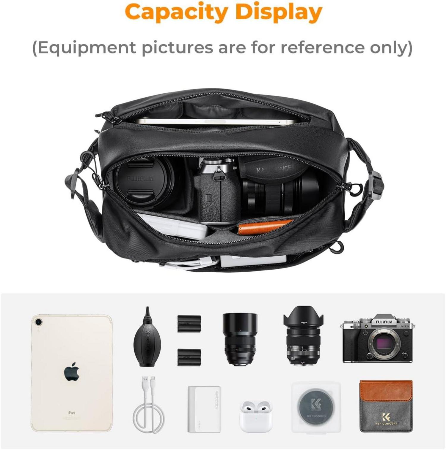 K&F Concept Kamera-Rucksack Schultertasche Canon Nikon Sony