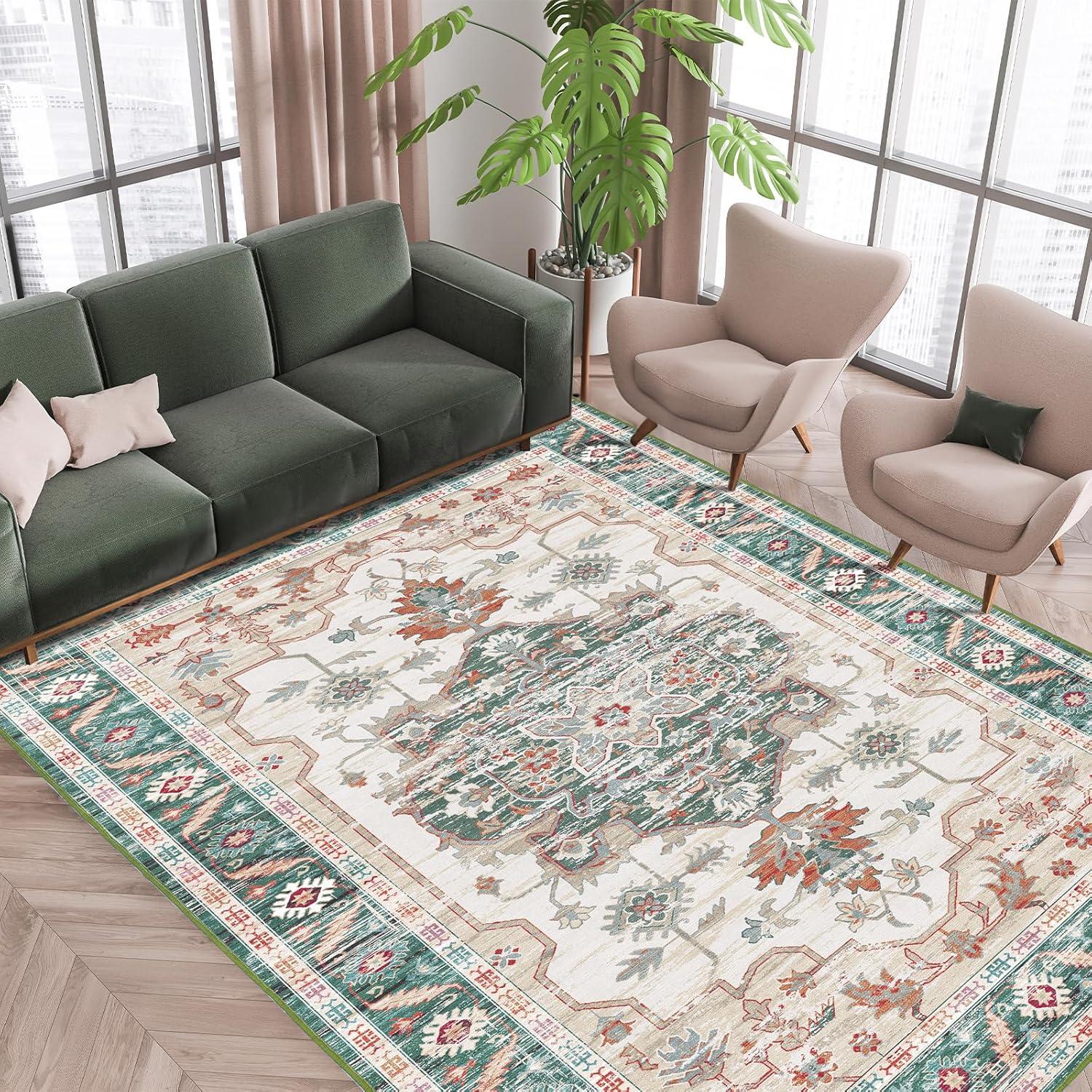 Vintage-Flauschiger Teppich für Wohnzimmer und Schlafzimmer 200x300 cm