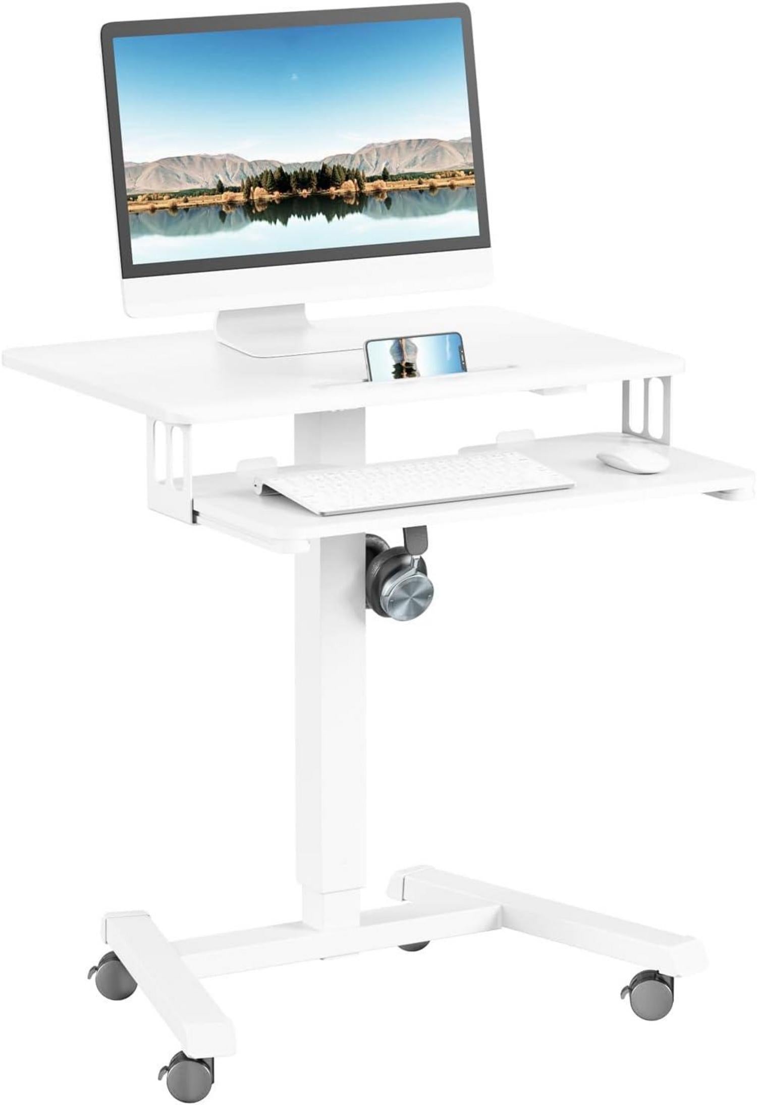 Höhenverstellbarer Stehpult Laptoptisch mit Tastaturablage