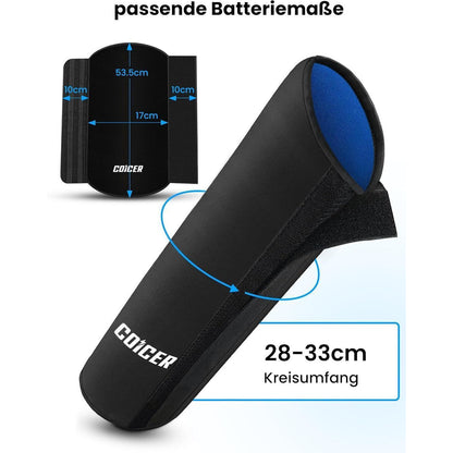 Coicer E Bike Akku Schutzhülle 28-45cm Umfang Kälte Schutz