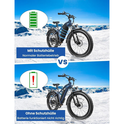 Coicer E Bike Akku Schutzhülle 28-45cm Umfang Kälte Schutz