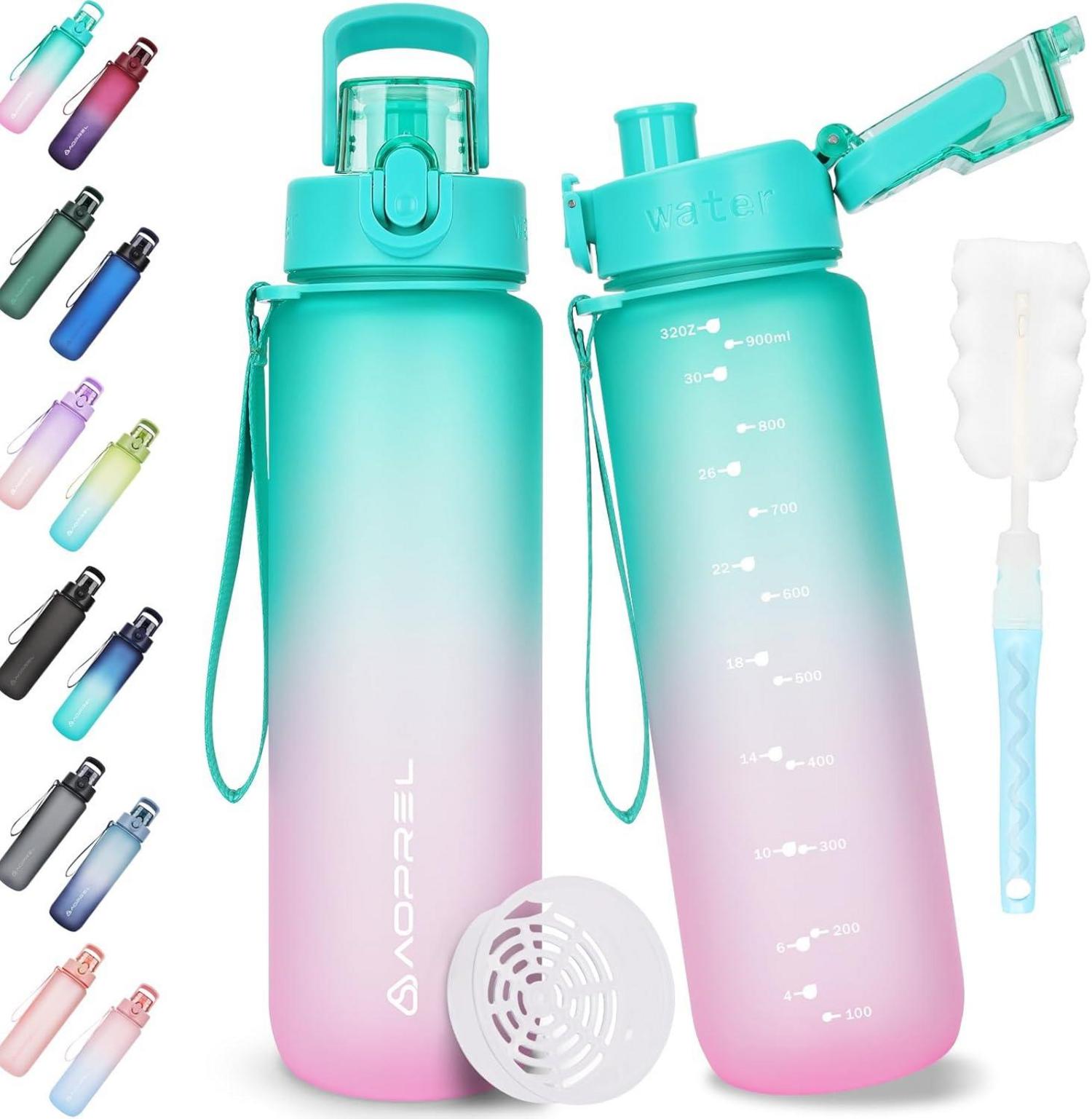 Trinkflasche 1 Liter BPA-frei Tritan Sport Kohlensäure geeignet