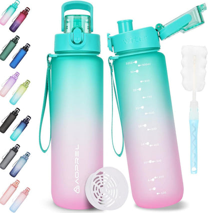 Trinkflasche 1 Liter BPA-frei Tritan Sport Kohlensäure geeignet