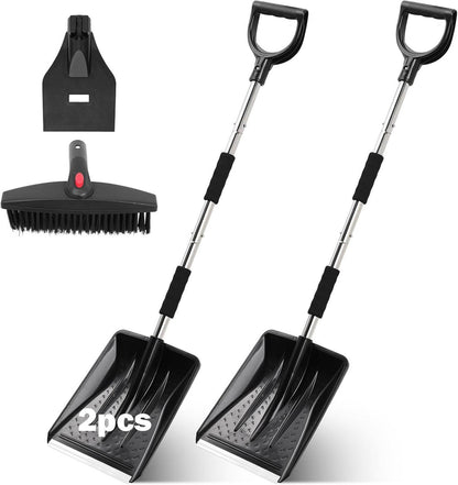 Schneeschaufel Set mit Schaufelblatt und Bürste