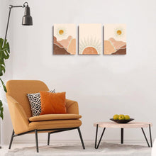 Boho Leinwandbild Orange Sonne Berge Wandbilder Wohnzimmer