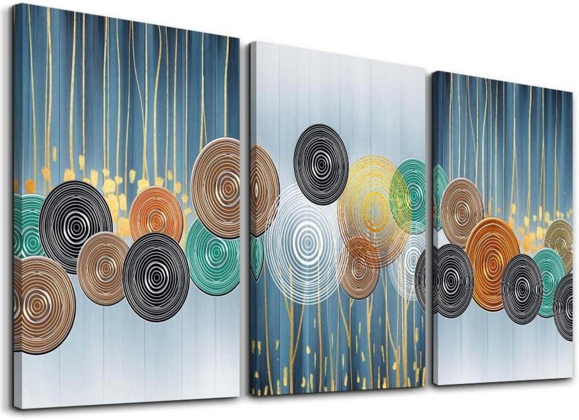 Abstrakte Kreise Leinwand Wandkunst Modern 40x30cm