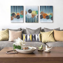 Abstrakte Farbige Kreise Leinwand Wandkunst 40x30 cm